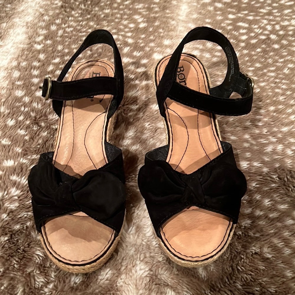 Born sandals, size 7, with 3” heel